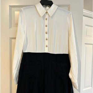 NWT JCrew Button-front crepe shirt dress